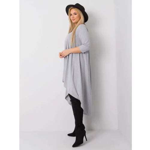 Fashion Hunters Gray melange asymmetrical dress