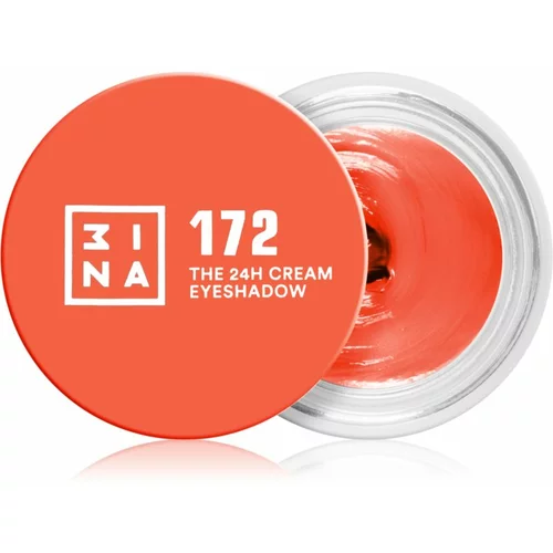 3INA The 24H Cream Eyeshadow kremasto senčilo za oči odtenek 172 - Electric Orange 3 ml