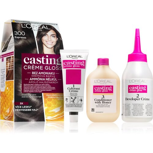 L&amp;acute;Or&amp;eacute;al Paris casting creme gloss barva za lase za barvane lase za vse vrste las 48 ml odtenek 300 espresso Slike
