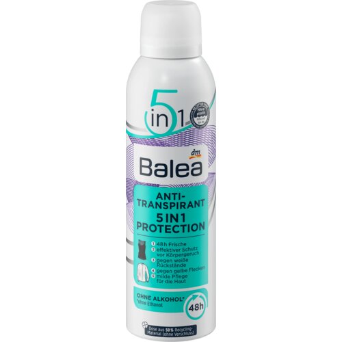 Balea 5u1 PROTECTION anti-transpirantni dezodorans u spreju 200 ml Slike