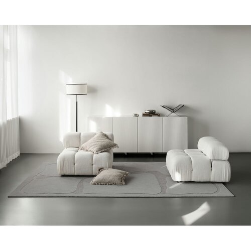 Agnella Siva volnena preproga 200x300 cm Morphic Organica &amp;ndash; Slike