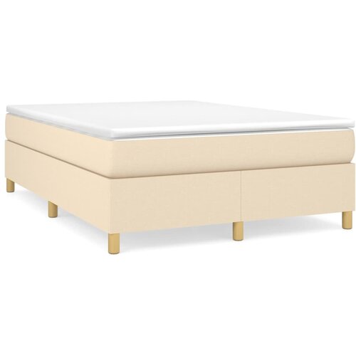 Maison Chic Box spring postelja - Vzmetna postelja z vzmetnico krem 140x200 cm blago SL14690, (21882231) Cene