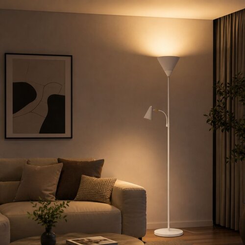 Opviq podna lampa As-18300-A, 2 &times; E27, bela Cene