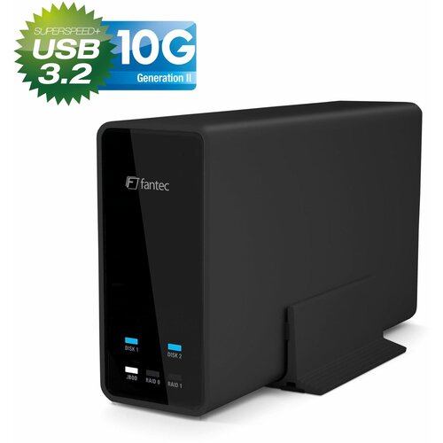 Fantec ohišje 6cm 2x2,5” SATA RAID TipC mobiRAID X2U31 črno 2498, (21221557) Cene