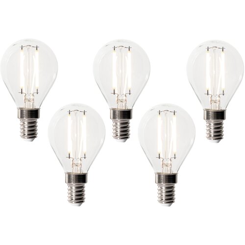 LUEDD Komplet 5 E14 zatemnitvenih LED žarnic P45 prozorno steklo 3W 250 lm 3000K Slike