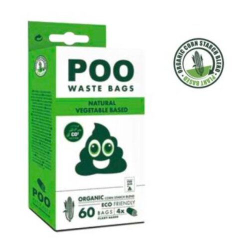  M-Pets Poo Bamboo Biorazgradive Kesice Bele 4 x 15 Slike