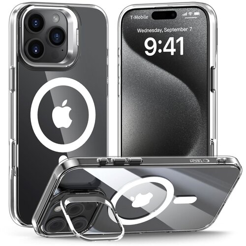 TECH-PROTECT MAGSTAND MAGSAFE IPHONE 16 PRO CLEAR, (5000302805) Slike