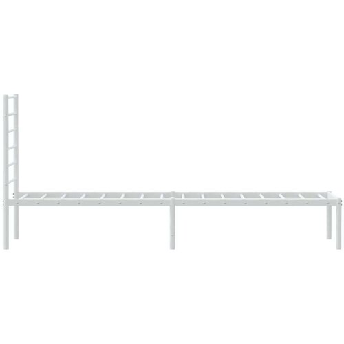 VidaXL Metalni okvir za krevet s uzglavljem bijeli 90x200 cm Slike