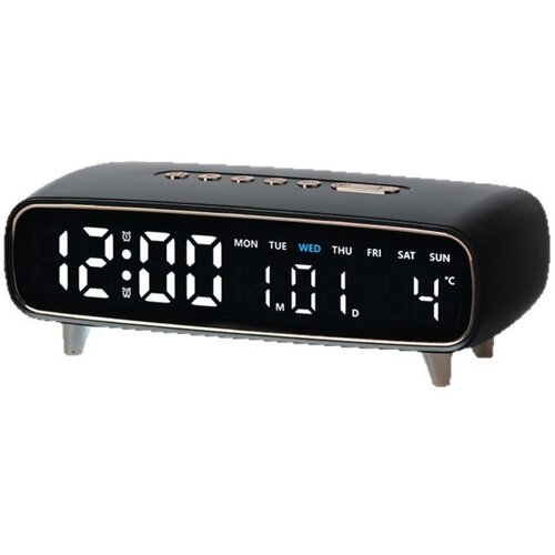 INF Večnamenska LED digitalna budilka s temperaturo in nočno lučko Black, (5000562894) Cene