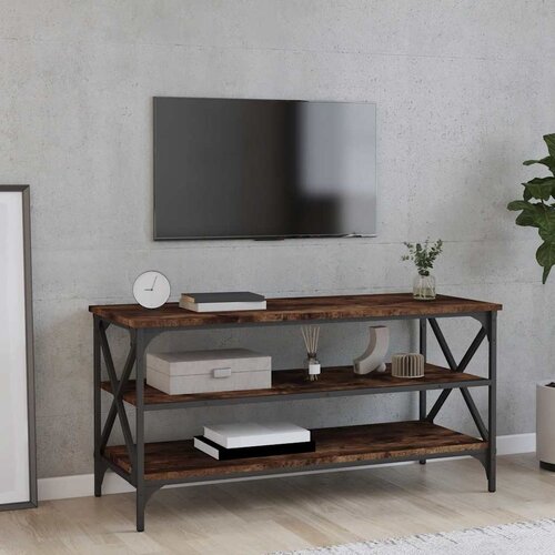 TV ormarić boja dimljenog hrasta 100x40x50 cm konstruirano drvo Cijene