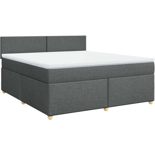 VidaXL Okvir kreveta s oprugama i madrac svjetlosivi 180x200cm tkanina Slike