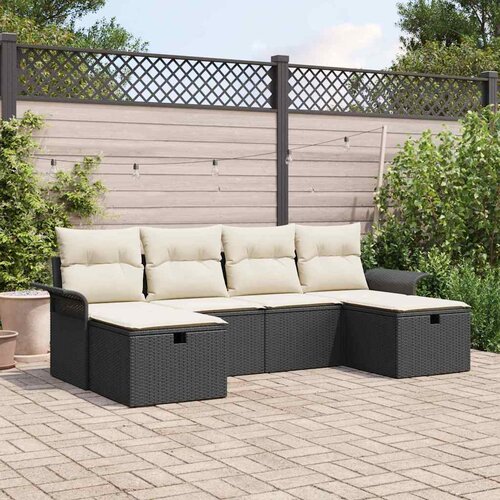  Sjedeća garnitura za vrt 6 kom. Poli ratan 251 x 117 x 85 cm Slike
