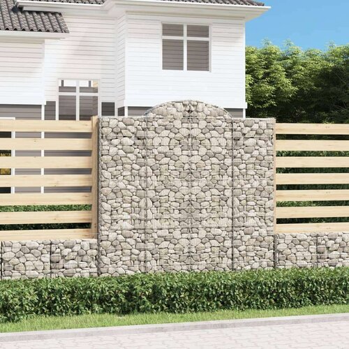  Lučne gabionske košare 2 kom 200x50x200/220cm pocinčano željezo Cijene