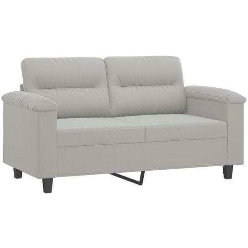  3-dijelni set sofa s jastucima svjetlosivi od mikrovlakana Siva Slike