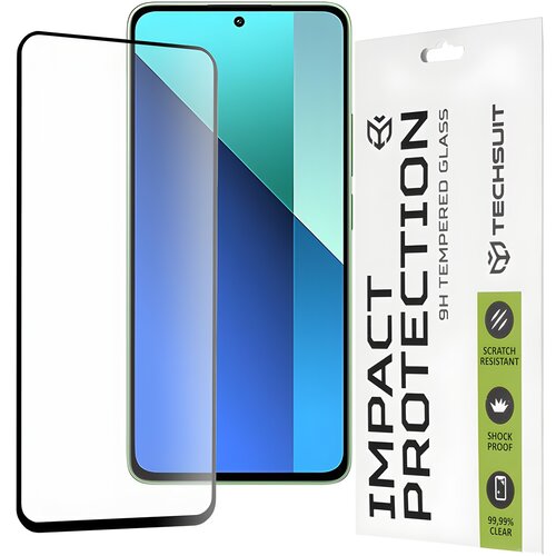 Techsuit zaščitno celoplošno steklo 111D za Xiaomi Redmi Note 13 4G - Črna Cene