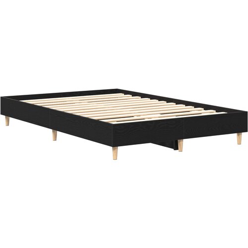 VidaXL Postelja 140x190 cm Črna Imitacija Orehovega lesa Slike