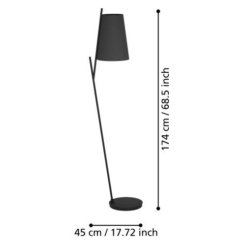 Eglo 390134 - podna lampa petrosa 1xE27/40W/230V crna Slike