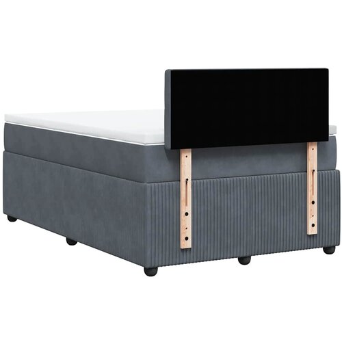 Box spring krevet s madracem tamnosivi 120 x 200 cm bar&amp;scaron;unasti Slike