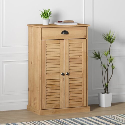 vidaXL Omara za čevlje VIGO bela 60x35x96 cm trdna borovina Cene