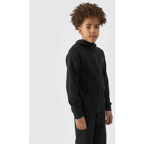 4f boys' sweatshirt zipped up hoodie - black Slike
