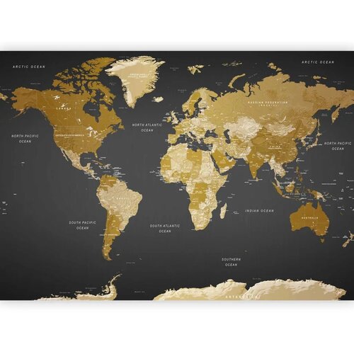  Foto tapeta - World Map: Modern Geography 250x175 Standard Slike