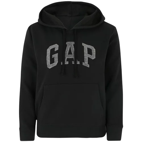 Gap Petite Sweater majica 'HERITAGE' crna / srebro