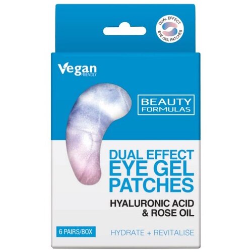 Beauty Formulas EYE GEL PATCHES - gel jastučići - HYALURONIC &ROSE OIL, 6kom Cene