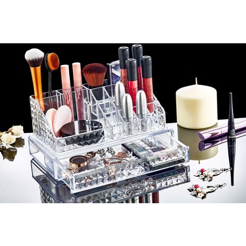 Aberto Design organizator za šminku FT-021, 22x14x13 cm, providni Cene