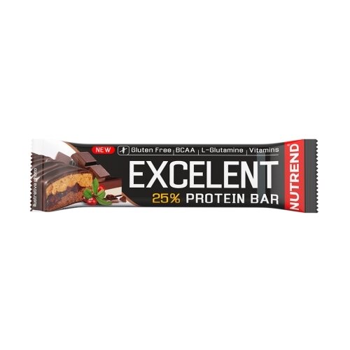 Nutrend excelent protein bar (gluten free) 85g chocolate + nougat with cranberries Slike
