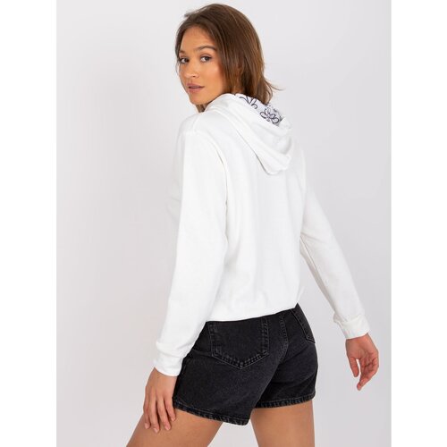 Fashion Hunters Ecru Palencia Kangaroo Sweatshirt Slike