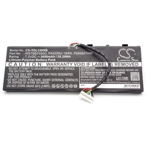 VHBW Baterija za Toshiba Satellite L10T / L10W / L15W, 3650 mAh Cene