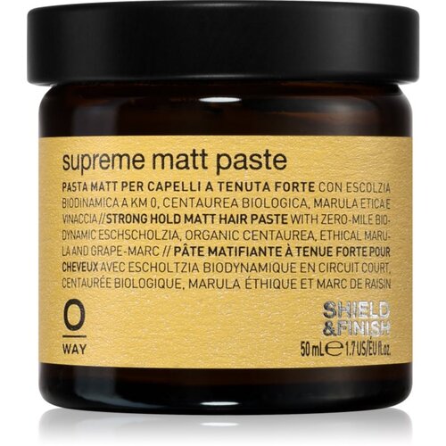 Oway Shield & Finish Supreme Matt Paste matirajuća styling pasta sa srednjim stupnjem učvr&scaron;ćivanja 50 ml Cijene