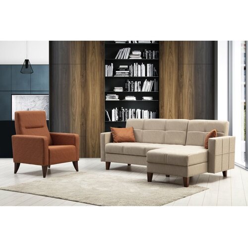 Atelier Del Sofa polya L - Beige Beige Sofa Set Slike