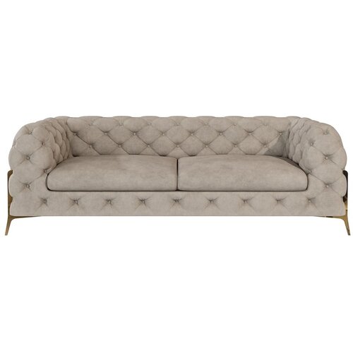 Ropez Sivo-bež bar&amp;scaron;unasti sofa 225 cm Chelsea Bis &amp;ndash; Slike