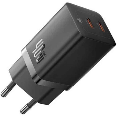Baseus zidni punjač (CCGP180101) - 2x Type-C - GaN - brzo punjenje - 40W - crni Cijene