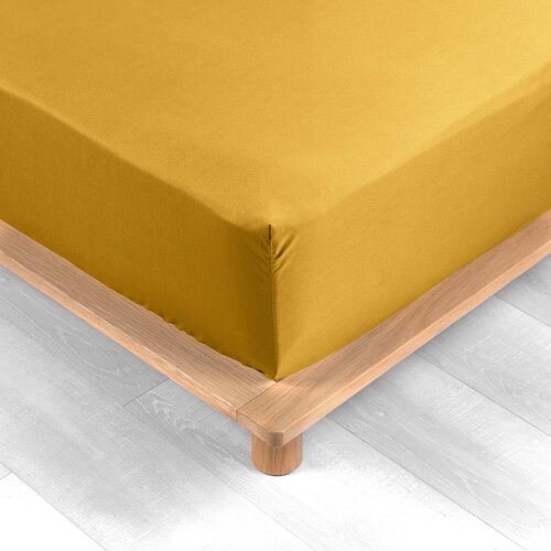 Douceur d intérieur Rumena napenjalna rjuha iz bombažnega perkala 180x200 cm Percaline – Cene