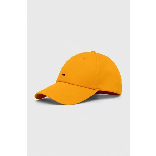 Tommy Hilfiger Bombažna bejzbolska kapa oranžna barva