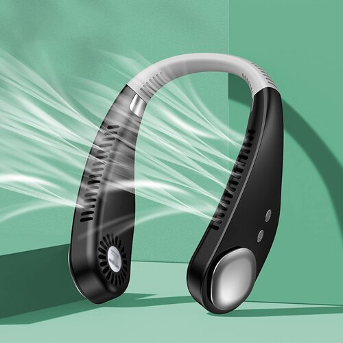 Venisymlis Nastavljiv Prenosni Vratni Ventilator Usb (Črn), (22070292) Cene