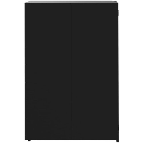 VidaXL Spremi&amp;scaron;te za jednu kantu za otpad crno 69 x 79 x 117 cm čelično Slike