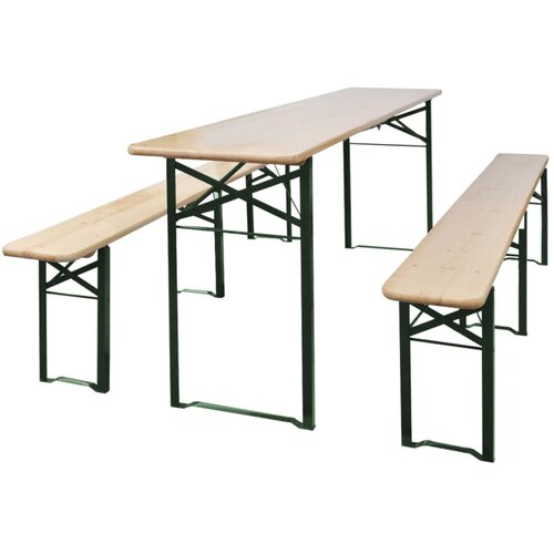  Sklopivi pivski stol s 2 klupe 220 cm od jelovine Cene