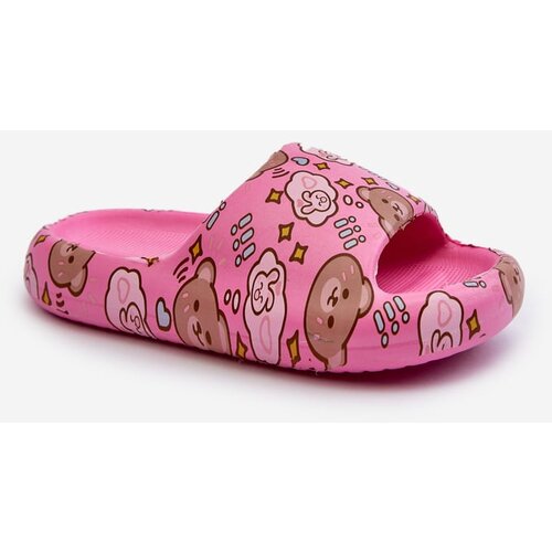 Kesi Children&amp;#039;s Lightweight Fuchsia Teddy Bear Slippers Evitrapa Slike