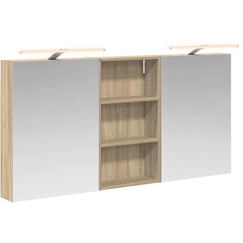  Komplet omaric za kopalnico s polico 3 pcs 140 x 14,5 x 70 cm, (5000245381) Cene