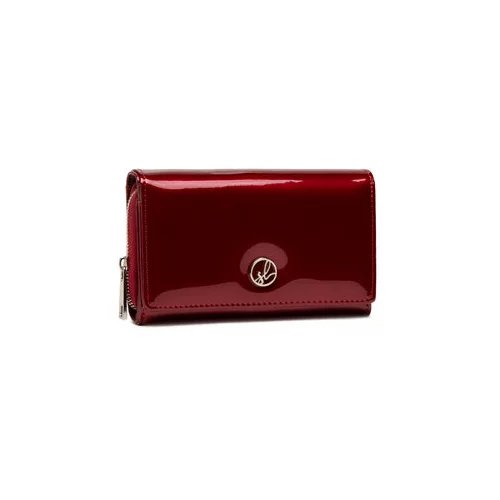 Semiline Velika ženska denarnica P8229-2 Bordo rdeča