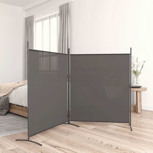 Sobna pregrada s 2 panela antracit 348 x 180 cm od tkanine Cijene