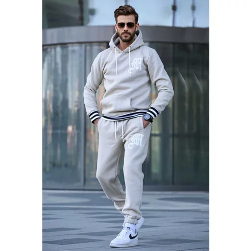 Madmext Sports Sweatsuit Set - Beige - Relaxed fit