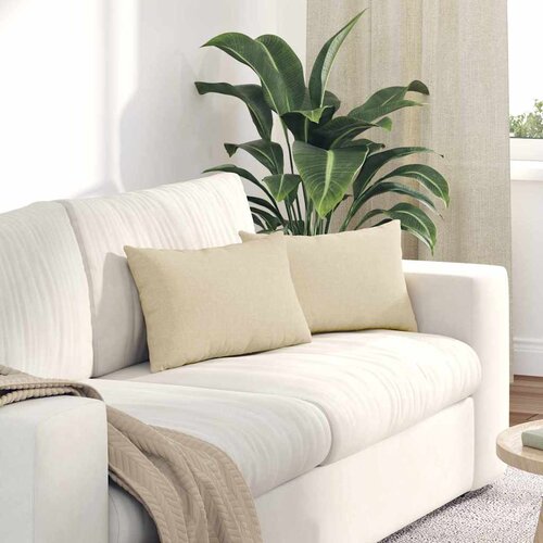  Jastučići za sofu 2 pcs Krema 50 x 30 cm tkanina Cijene