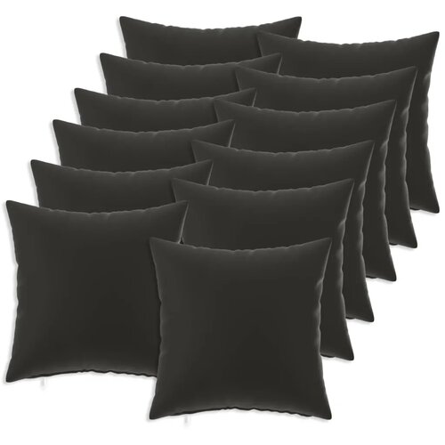  Jastuk s jastukom HEERLEN 12 kom. Crna Poliester - Crna 45 x 45 cm 12 Slike
