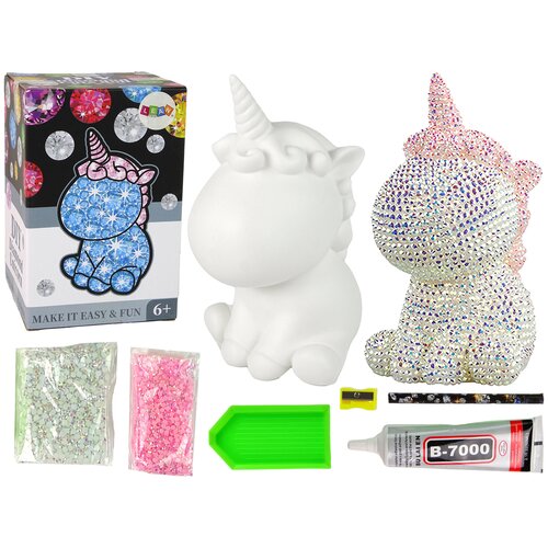 Lean_Toys Ustvarjalni set Unicorn DIY Diamanti kristali roza Cene