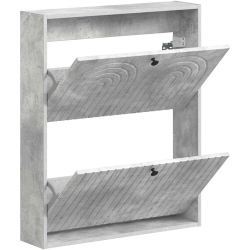  Ormar za cipele na zidu ALKMAAR 71 x 17 x 86 cm Betonska siva - Betonska siva Slike