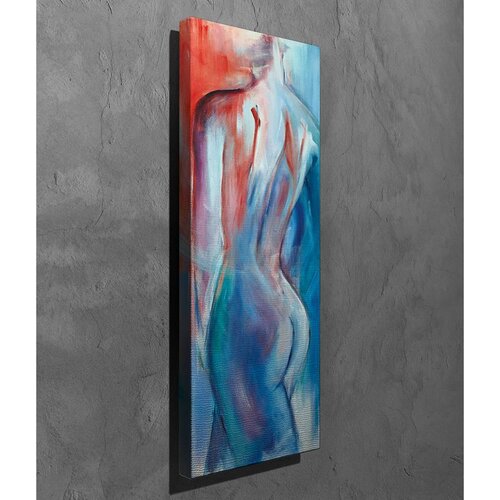 Wallxpert slika na platnu PC228, apstraktni ženski akt u plavim i crvenim tonovima, 30 x 80 cm Cene